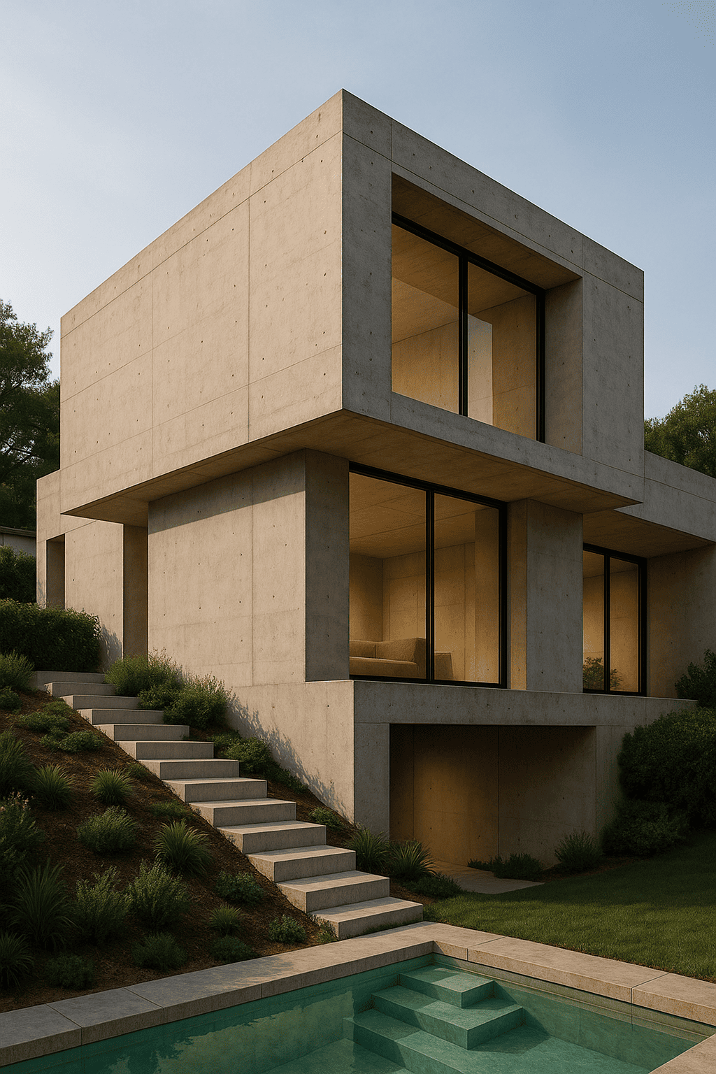 Estudio compacto en entorno industrial. Soluciones modulares y aprovechamiento vertical.